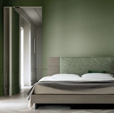 Letto in melaminico e tessuto Plinio di SantaLucia