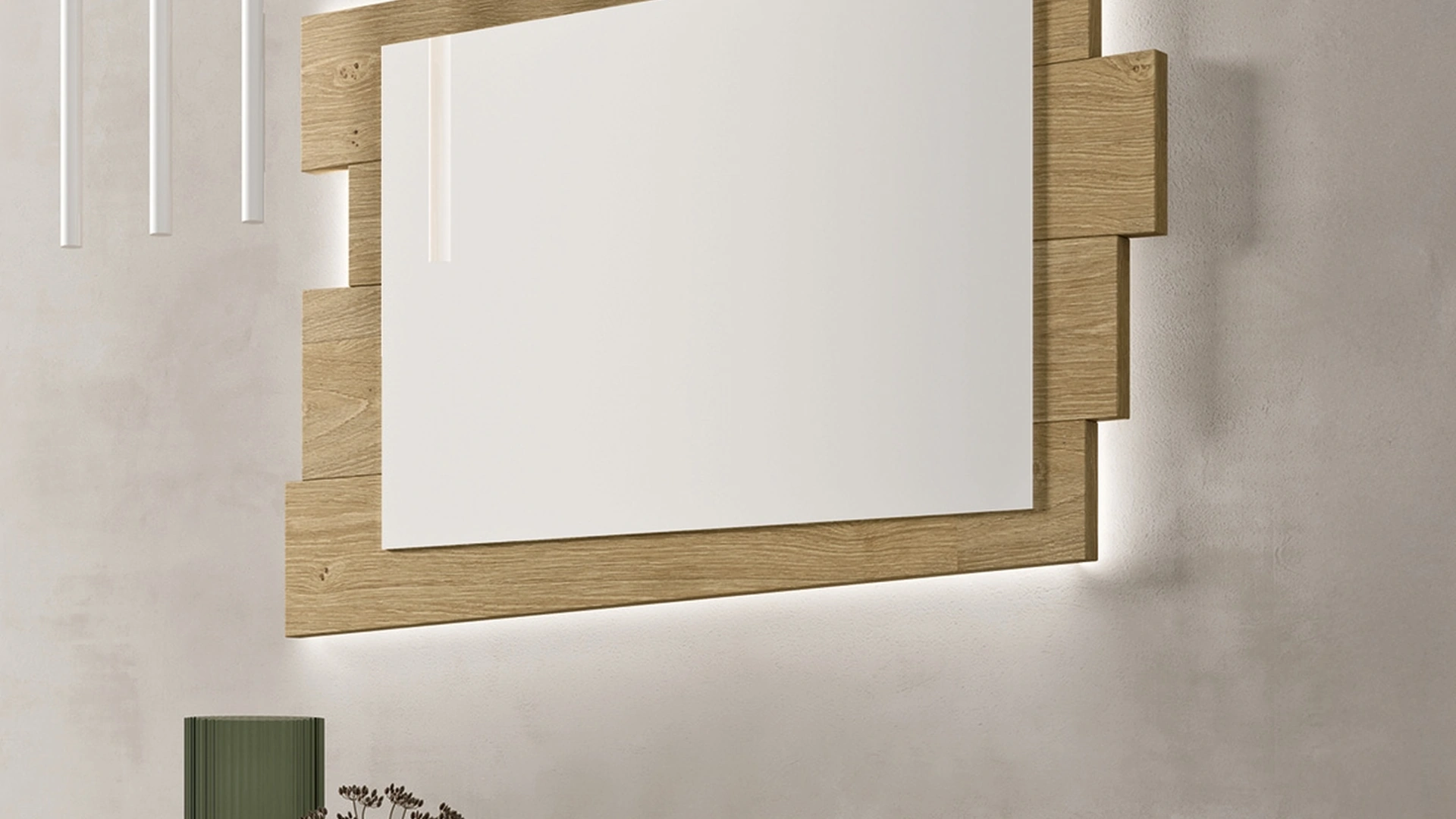 Specchiera Scuderia con cornice in legno di Maronese