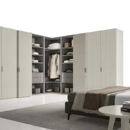 Armadio Ardecò Axel a Libro Salis e Decor Riga di Spagnol Mobili