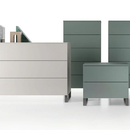 Gruppo Notte Sled in laccato opaco di Spagnol Mobili