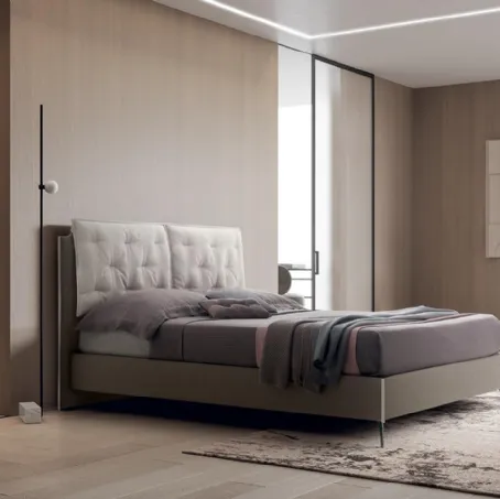 Letto a una piazza e mezza in tessuto Arley di Felis