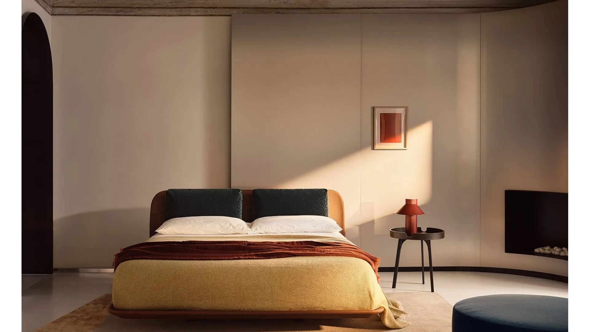 Letto in pelle Tata di Bolzan Letti