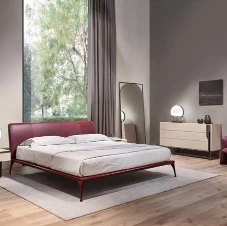 Letto moderno in pelle Iseo 24 di Cantori