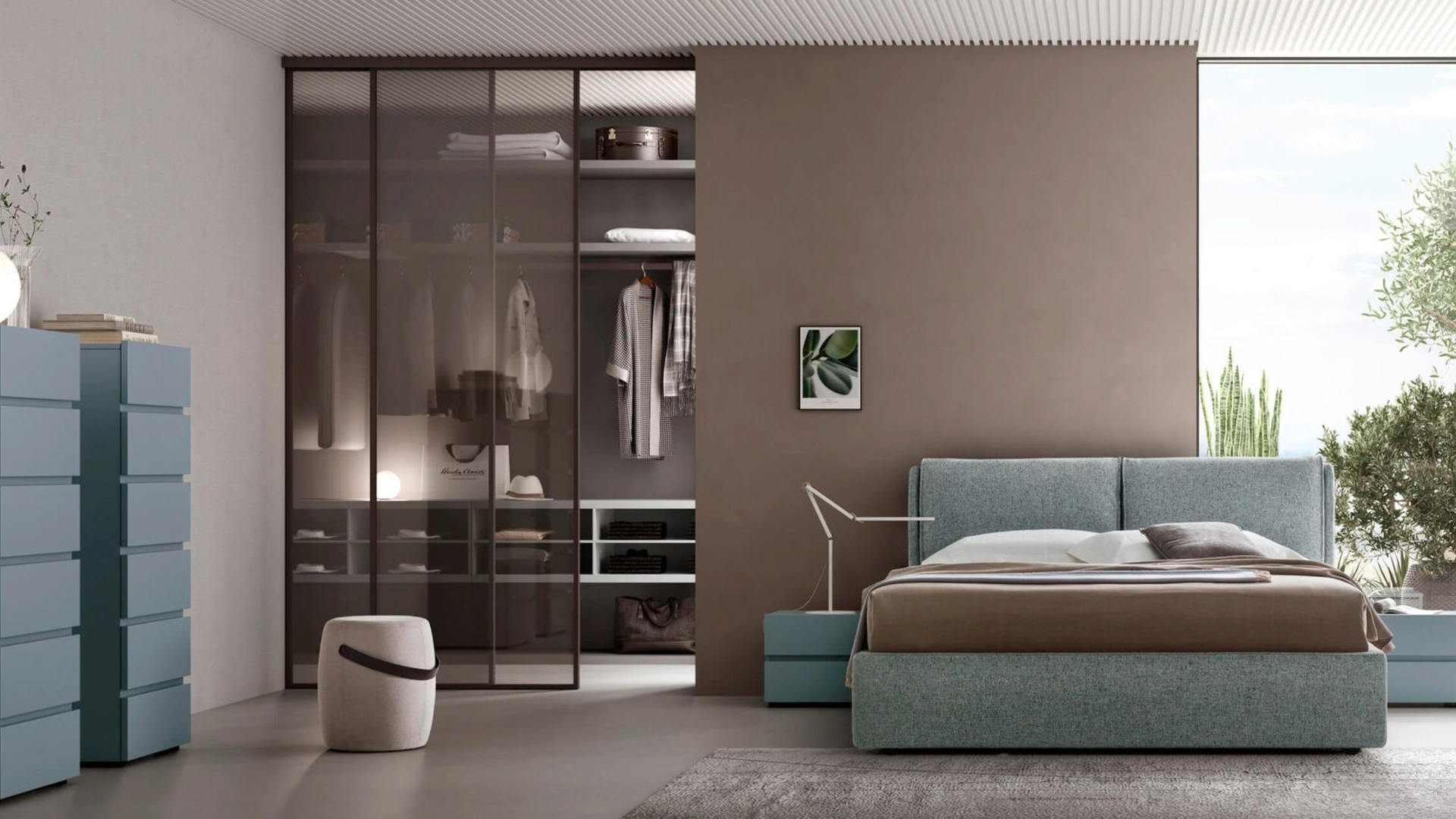 Letto imbottito Ester con box contenitore di Maronese