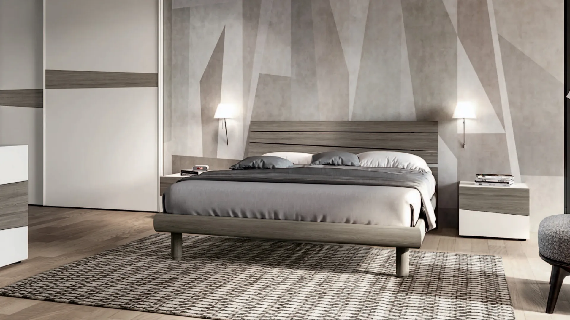 Letto moderno con testiera Mistral di SantaLucia