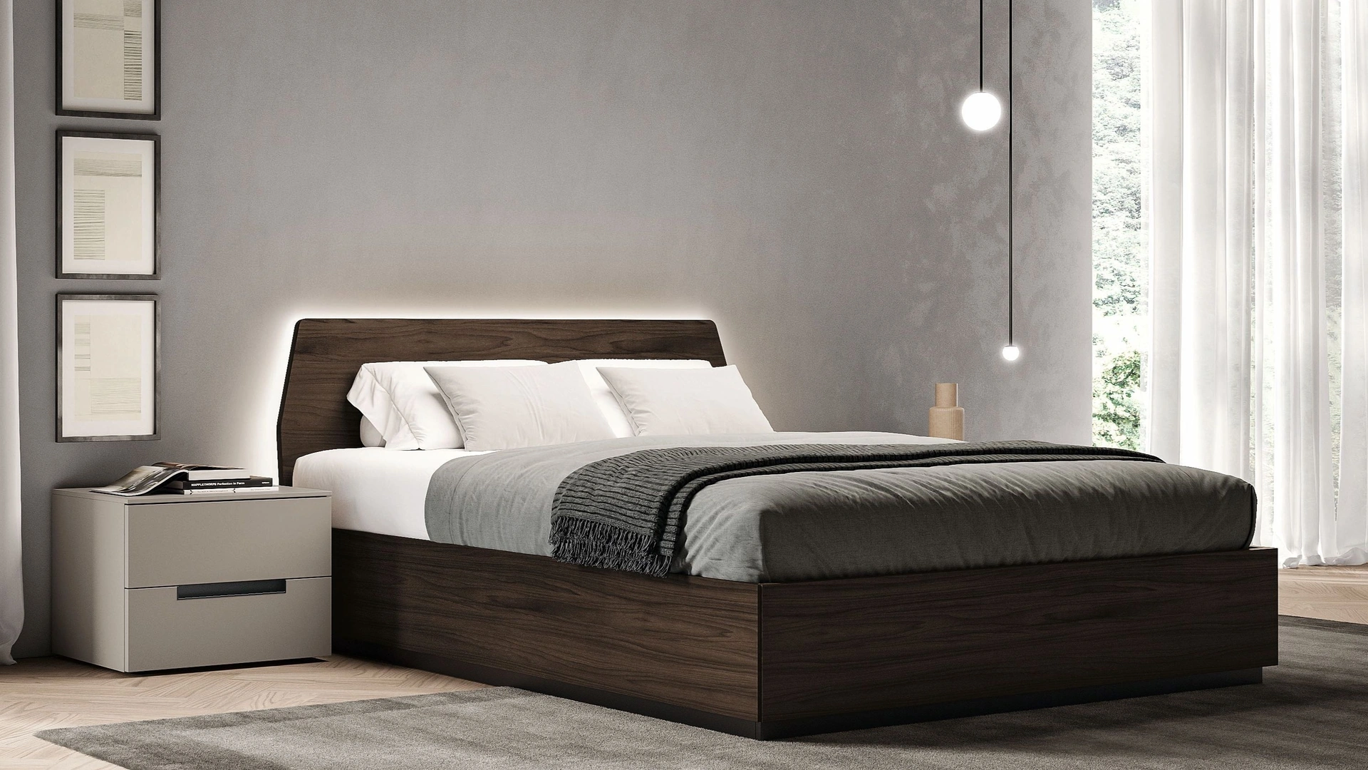 Letto Polar con box contenitore di Spagnol Mobili