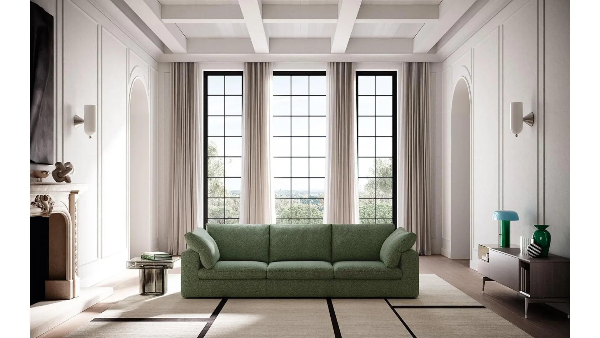 Divano lineare Superneutro di Felis