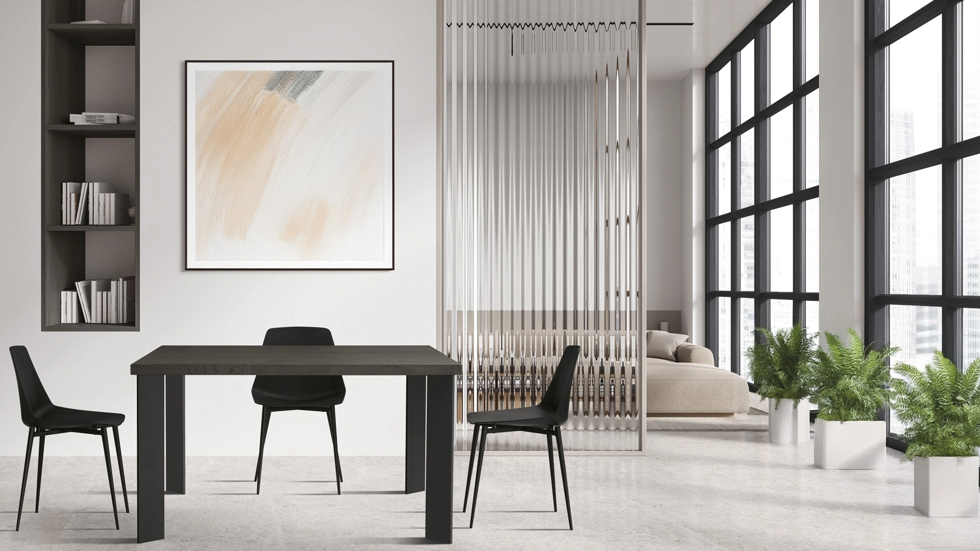 Tavolo Zenit in rovere e metallo di FGF Mobili