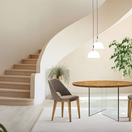 Tavolo tondo Ghost di FGF Mobili